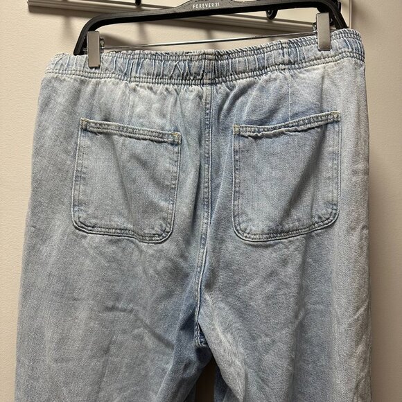 Gap Denim High Rise Wide-Leg Pull-On Light Wash Jeans Large Spring 2024 - Picture 7 of 10